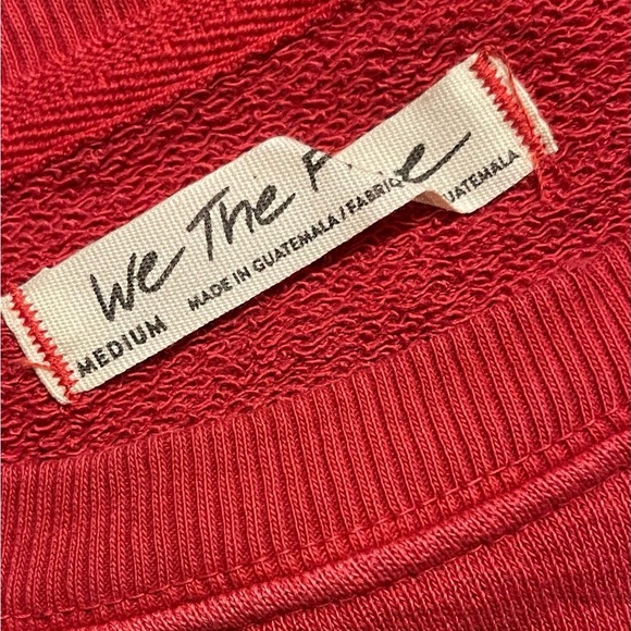 Free People We The Free Camden Sweatshirt in Red Size Medium NWOT - Picture 8 of 16